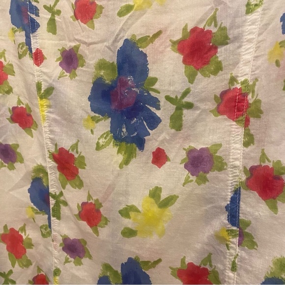 OLD NAVY Women's Medium lightweight gauzy Pearl snap button up western floral - Picture 3 of 5